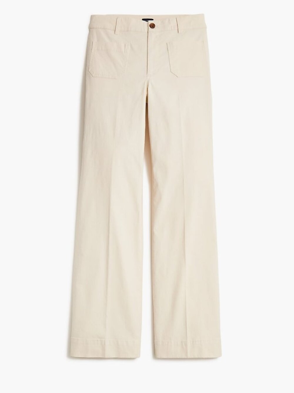 J Crew Lizzie Wide Leg Pant Women 30 Linen Blend Beige High Rise Pockets Stretch